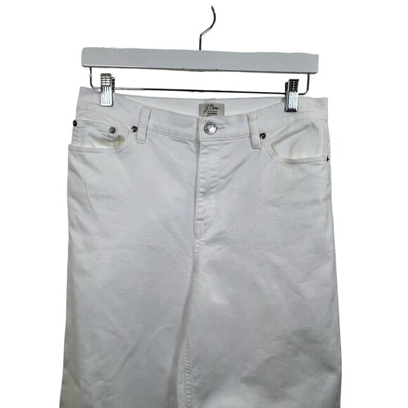 J. Crew White Rayner Wide Leg Cropped Jeans Size 31 - Picture 2 of 8